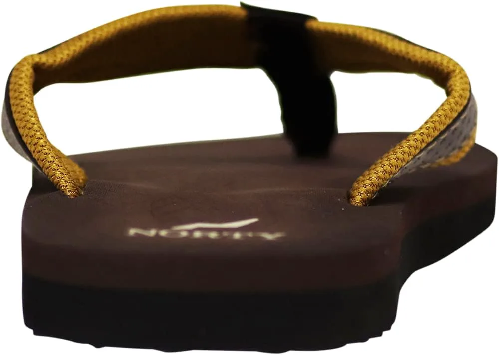 

Мужские повседневные шлепанцы-вьетнамки NORTY для пляжа, бассейна или повседневной носки, коричневый/верблюжий