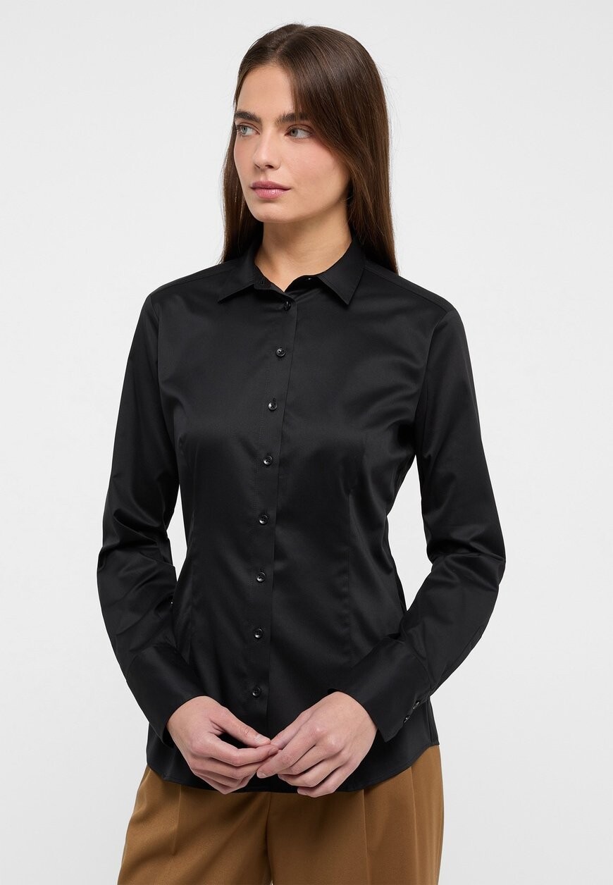 

Блузка на пуговицах COVER SHIRT FITTED Eterna, черный