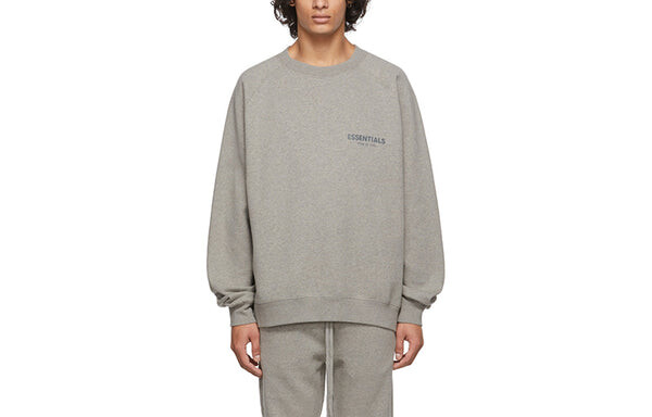 Толстовка Fear of God Essentials FW21 Pullover Crewneck Dark Heather Oatmeal, цвет oatmeal — фото 3