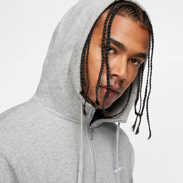 Толстовка Nike Sportswear Club Logo Hoodie 'Grey', серый — фото 4