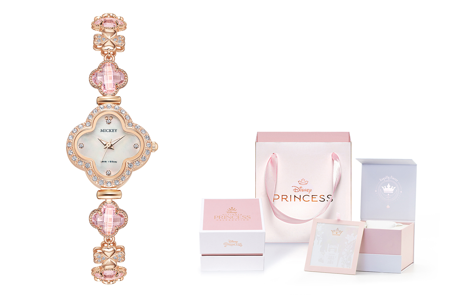 

Disney Часы Quartz Movement Watch Women's Watch White Dial, MK-11751P1[Princess Box]