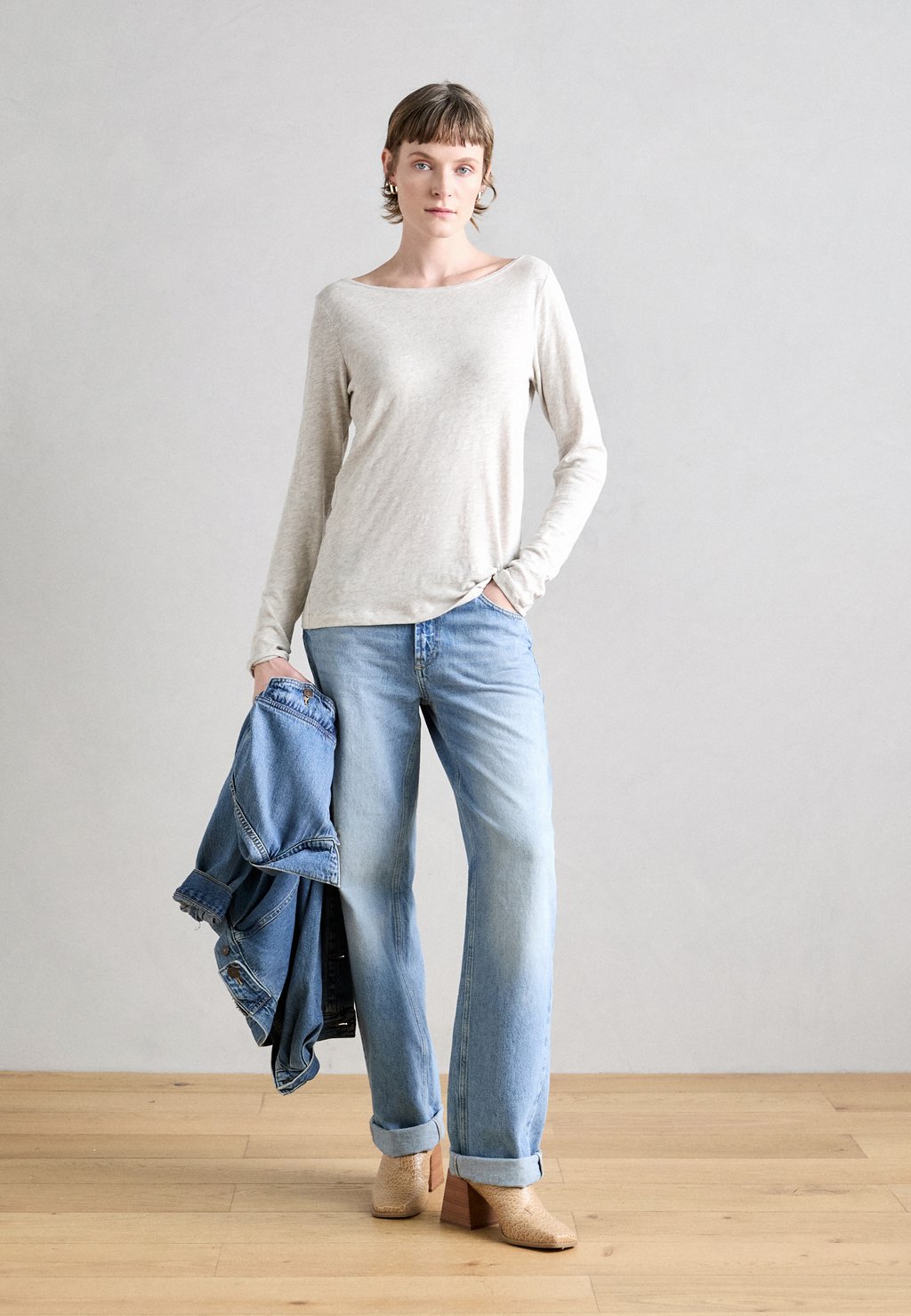 

Топ с длинными рукавами LONG SLEEVE BOAT NECK Marc O'Polo, серый