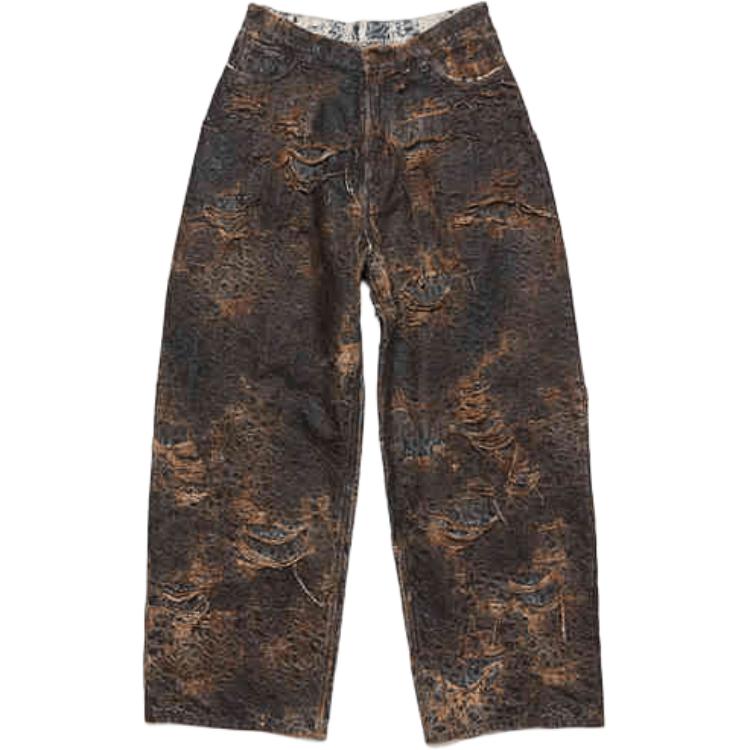 Сверхширокие джинсы Super Baggy Fit Acne Studios, коричневый — фото 3