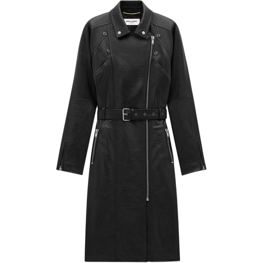 

Кожаная куртка женская черная Saint Laurent