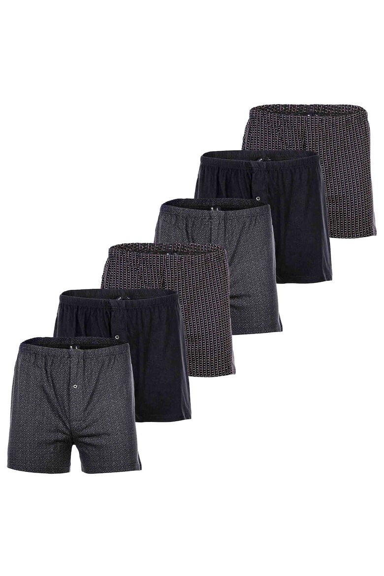 

Хлопковые боксеры, 6 пар Yourbasics, черный