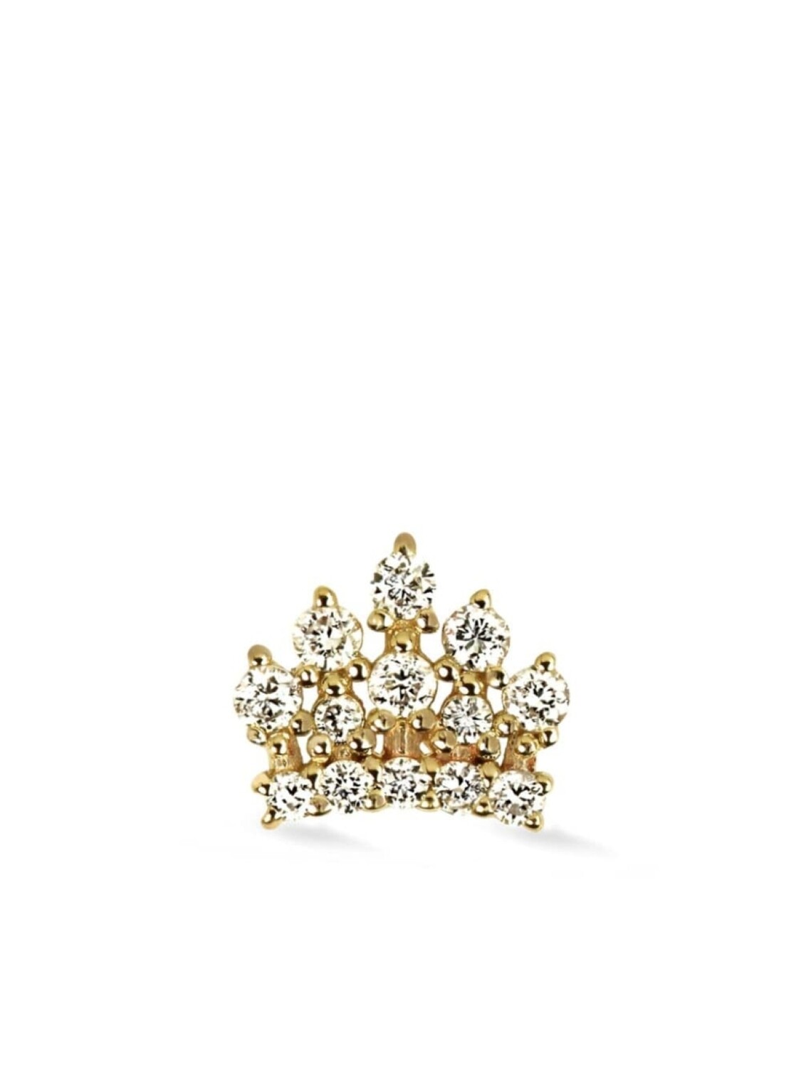 

Серьга-гвоздик Royal Crown из желтого золота с бриллиантами Lark & Berry, золотой