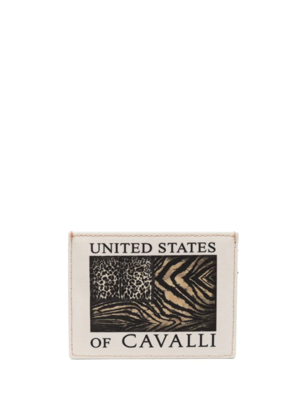 

Картхолдер с анималистичным принтом и логотипом Roberto Cavalli, нейтральный