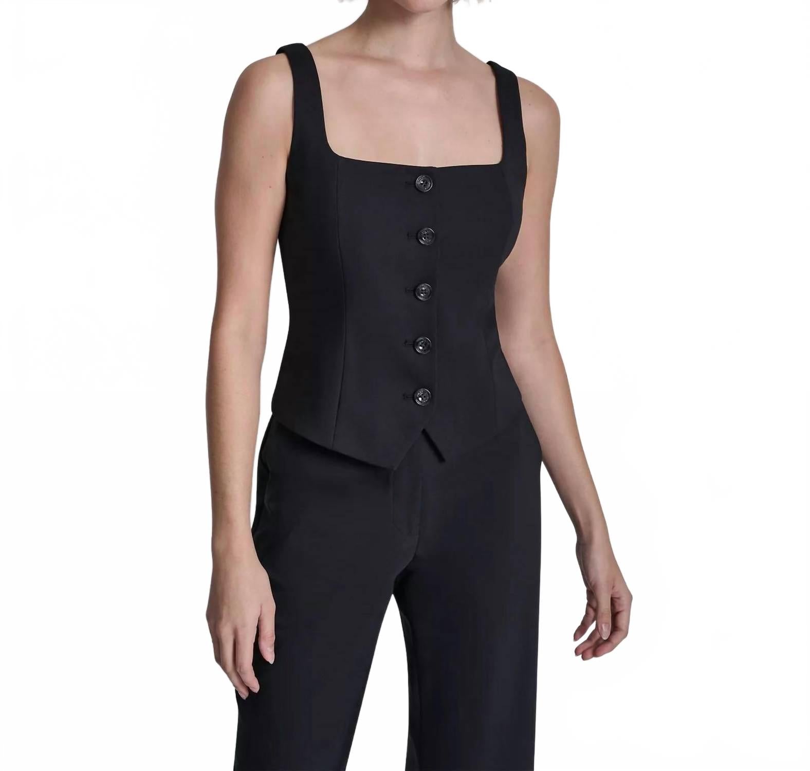 

DKNY Жилет без рукавов с квадратным вырезом, черный