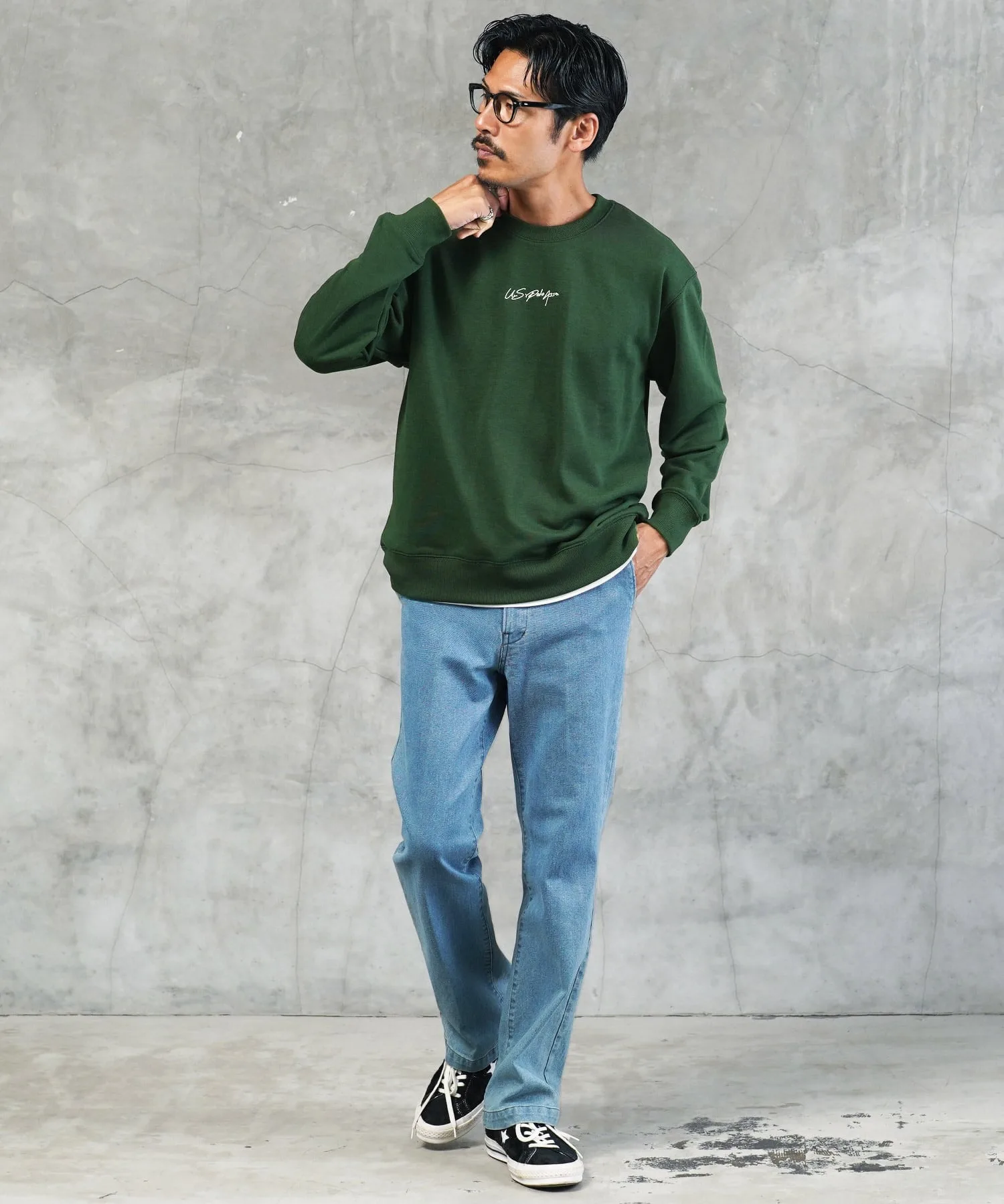 Свитшот с круглым вырезом, US.POLO ASSN. U.S. Polo Assn., c Green — фото 2