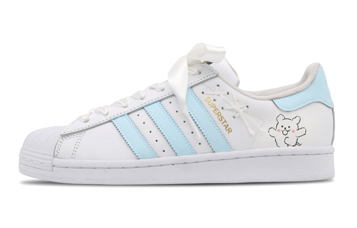 

Кроссовки adidas Superstar Series Skateboarding Shoes Unisex Low-top Blue, белый