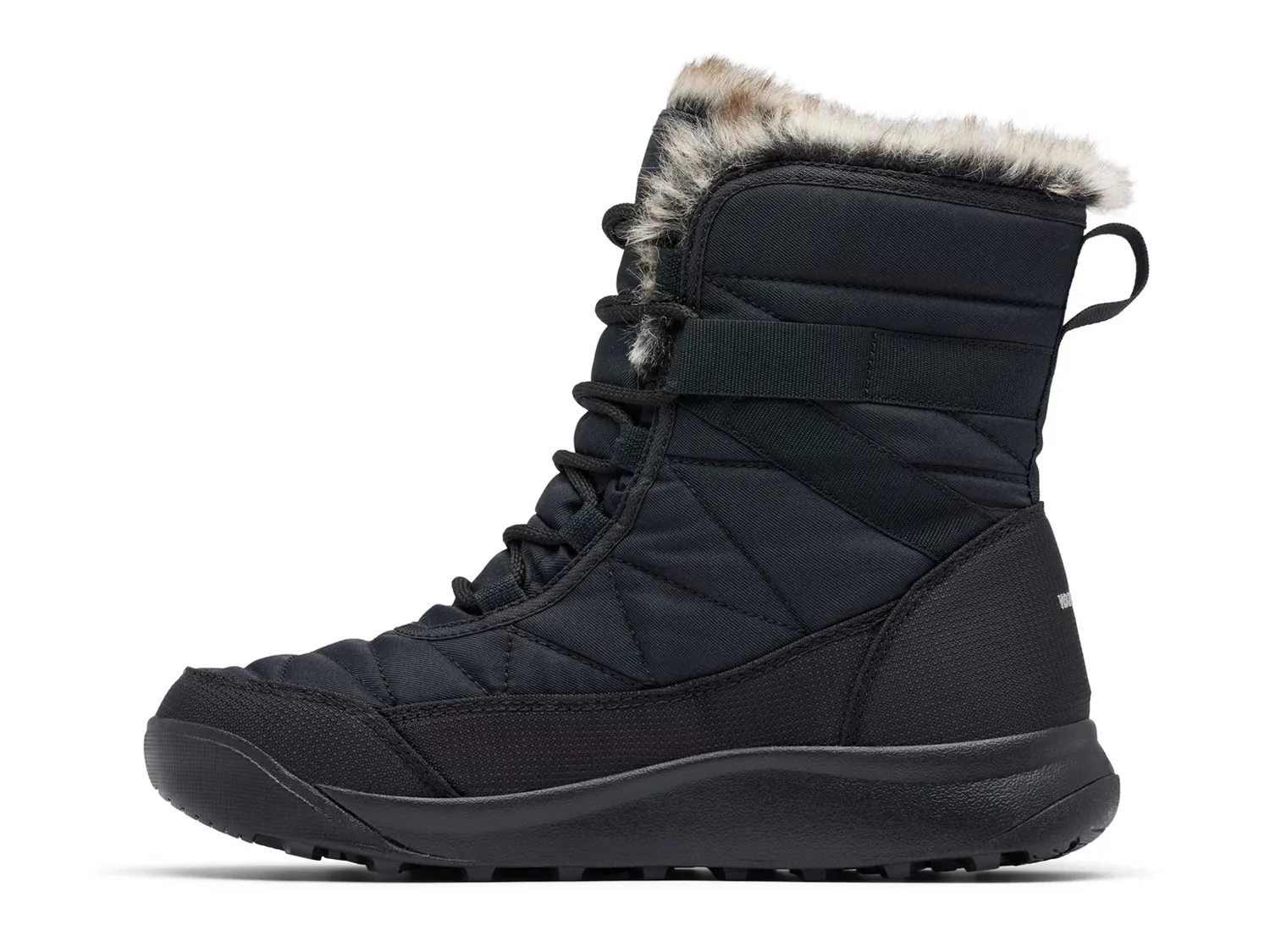 Женские зимние ботинки Columbia Minx Shorty IV стеганые на шнуровке, черный — фото 3