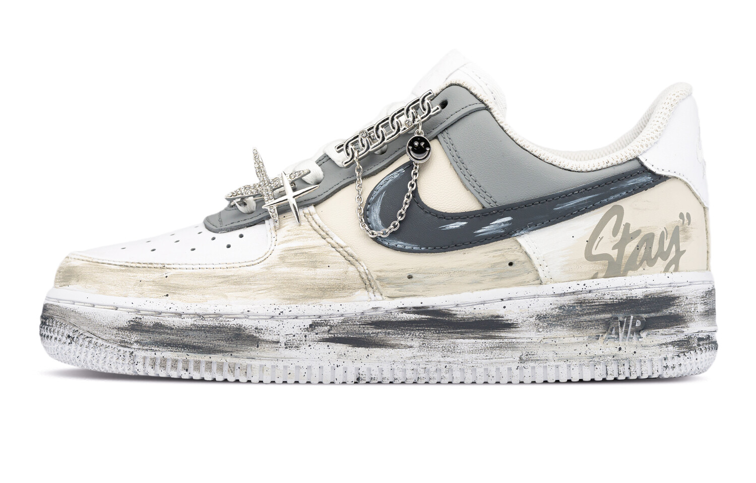 

Кроссовки Nike Air Force 1 Skateboarding Shoes Men Low-top Yellow/gray, светло-серый