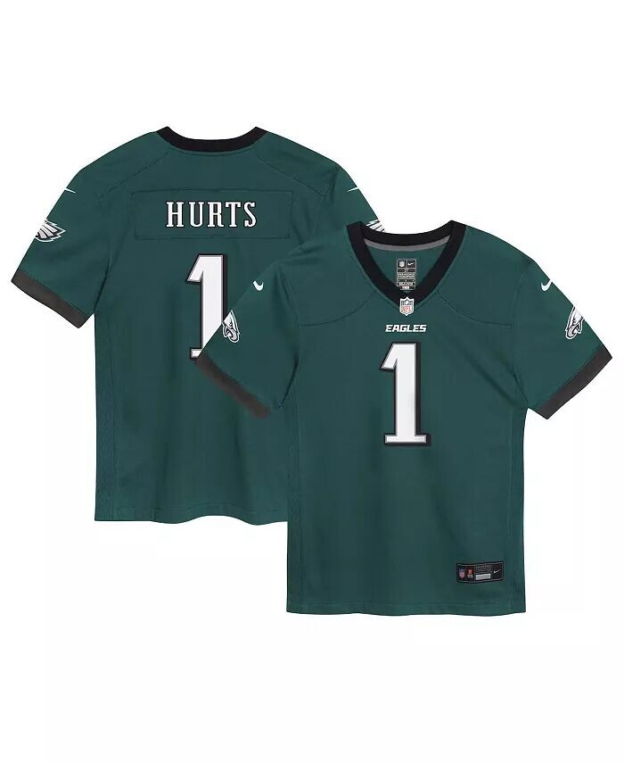 

Джерси Nike Preschool Jalen Hurts Midnight Green Philadelphia Eagles Game Outerstuff, зеленый
