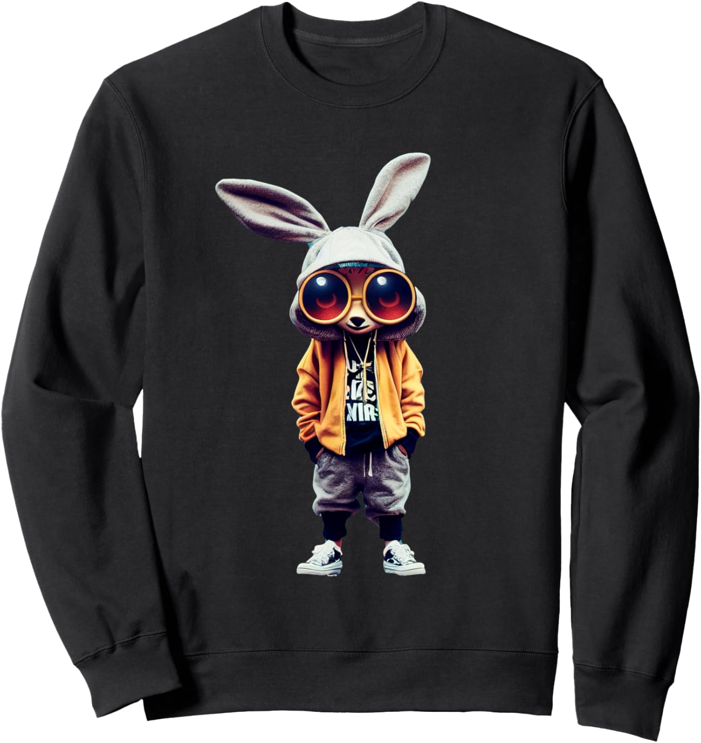 

Толстовка, черная Cool Bunny Streetwear Hip Hop Style, Черный, Толстовка, черная Cool Bunny Streetwear Hip Hop Style