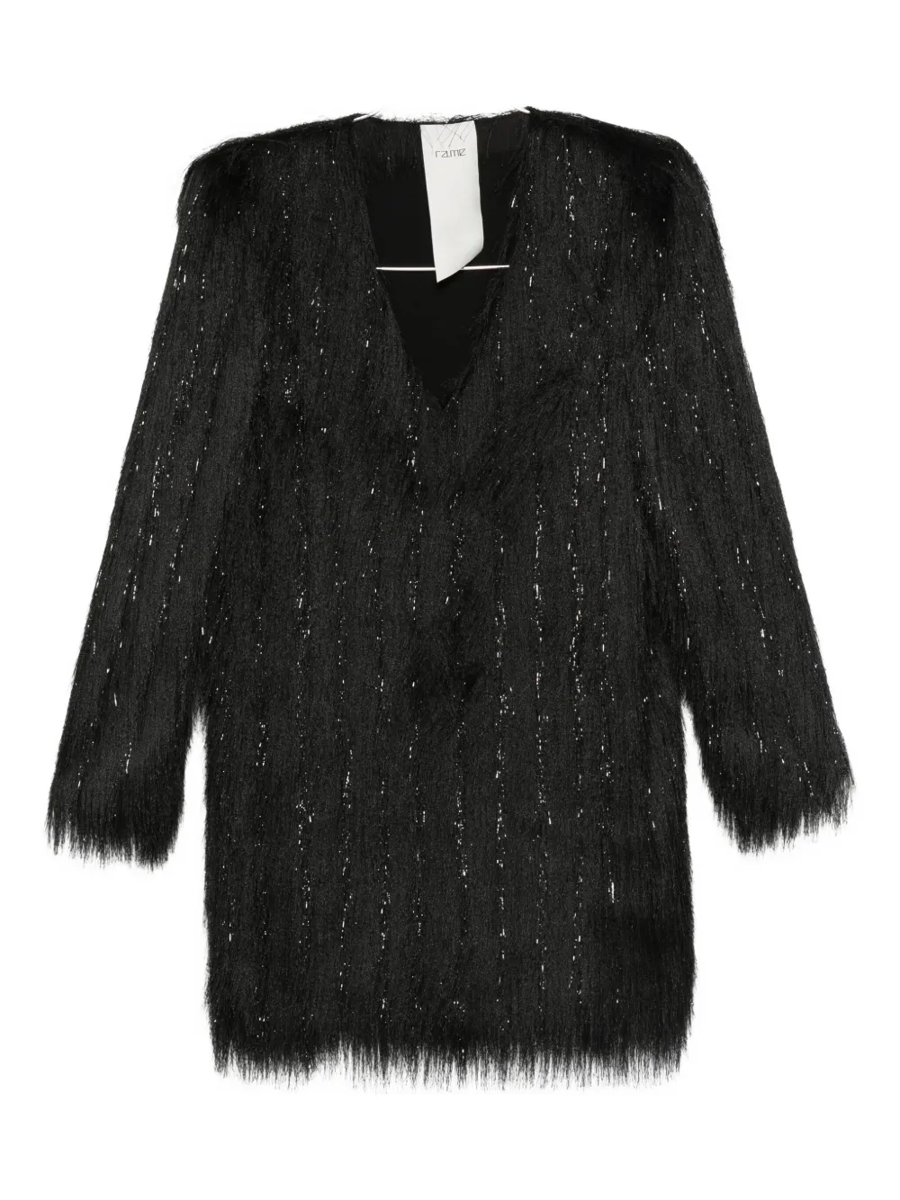 

Платье с V-образным вырезом и полосатыми деталями Rame, черный