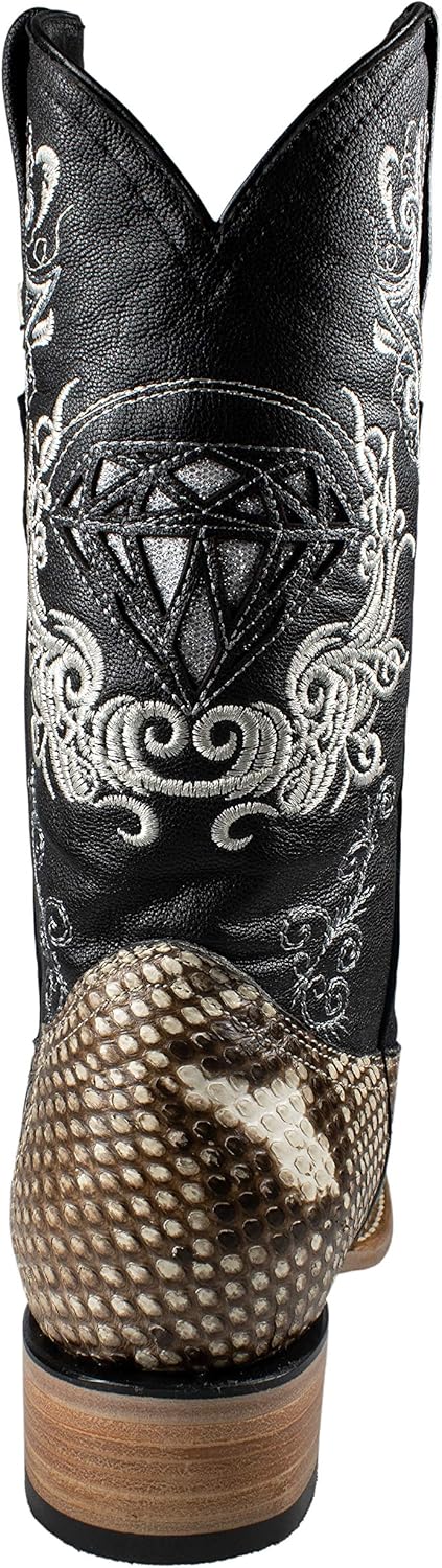 Ковбойские сапоги из экзотической кожи питона, натуральный цвет White Diamonds Boots, Natural — фото 3