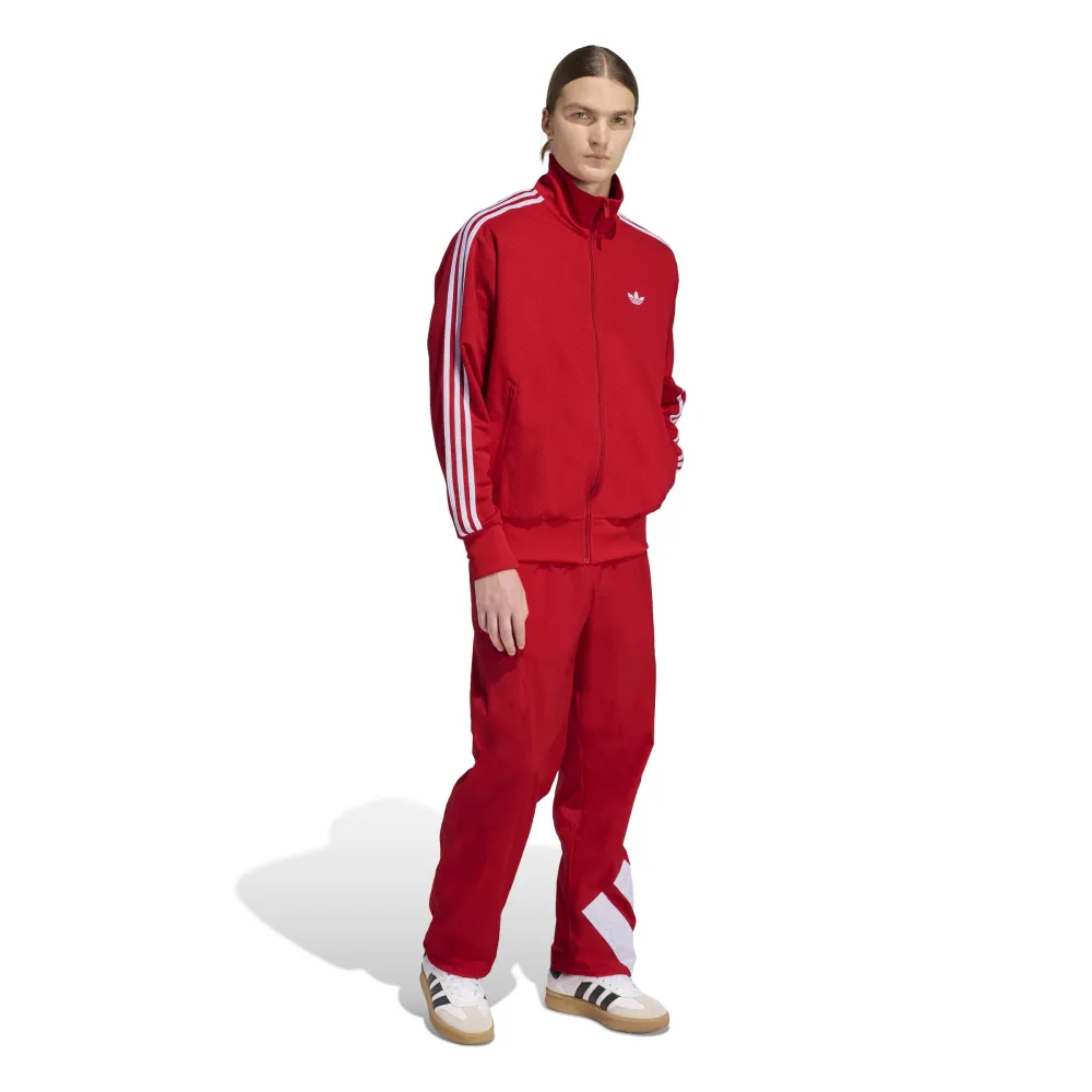 Толстовка adidas Originals Firebird Adicolor Mesh на молнии, красный — фото 4