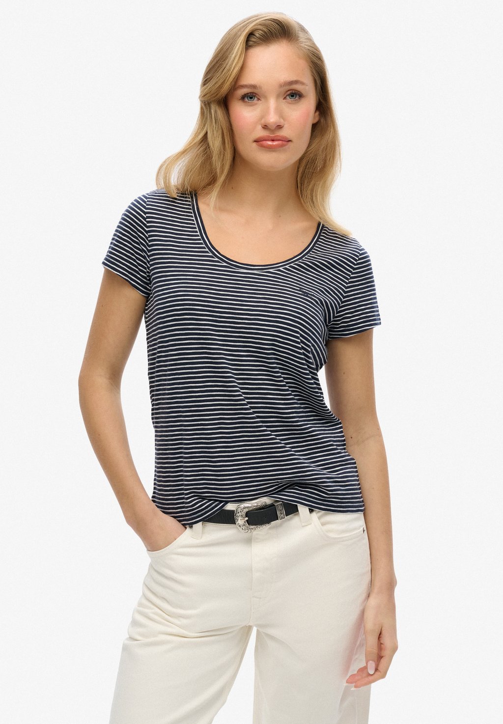 

Футболка с принтом SCOOP NECK Superdry, синий