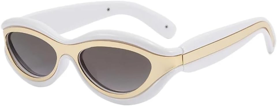 

Маленькие круглые солнцезащитные очки в стиле панк для женщин, роскошные солнцезащитные очки в стиле стимпанк, цельные солнцезащитные очки для женщин HHZZYVY, T1105-c7 White Brown