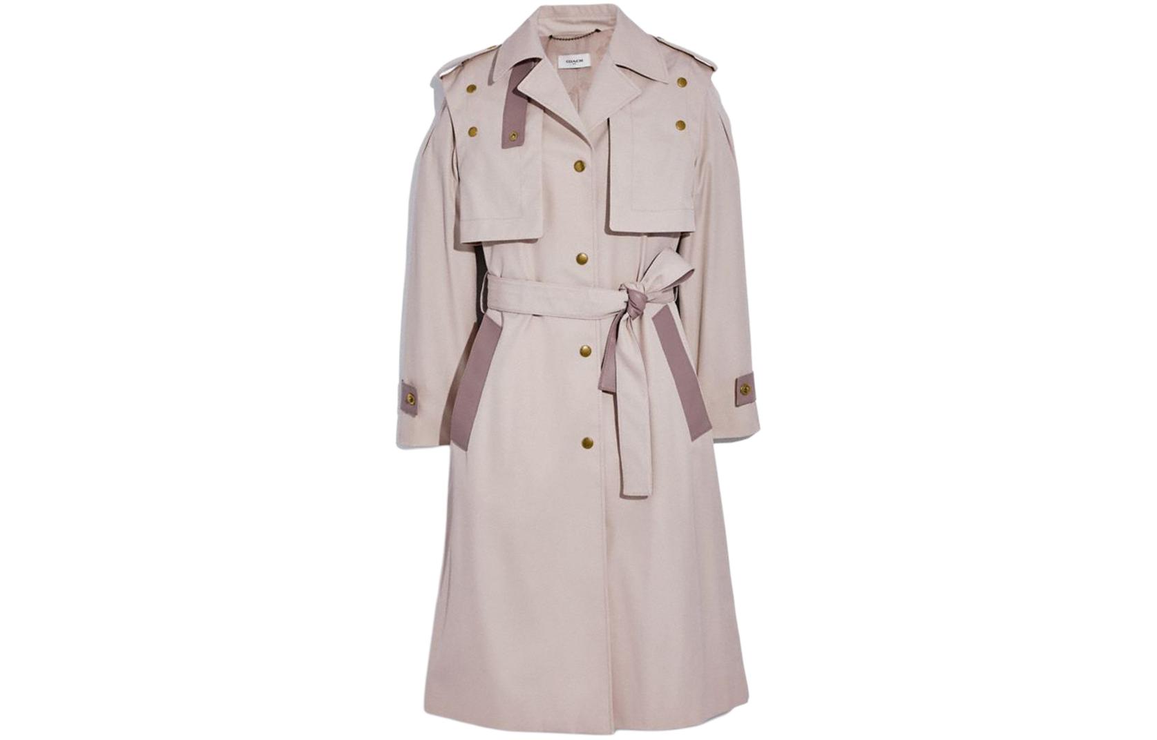 

COACH Розовое женское пальто тренч, Pink