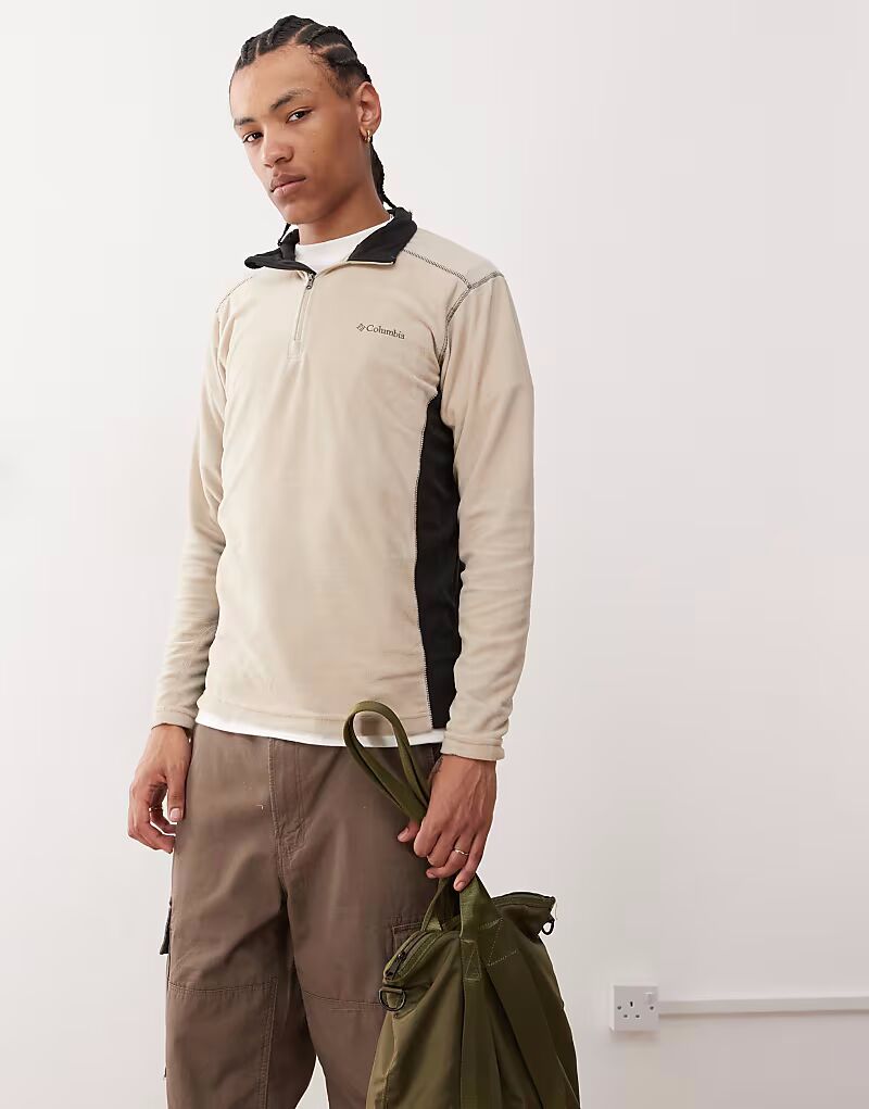 

Флисовая кофта Klamath Range II с полумолнией, цвет «камень» Columbia, серо-бежевый