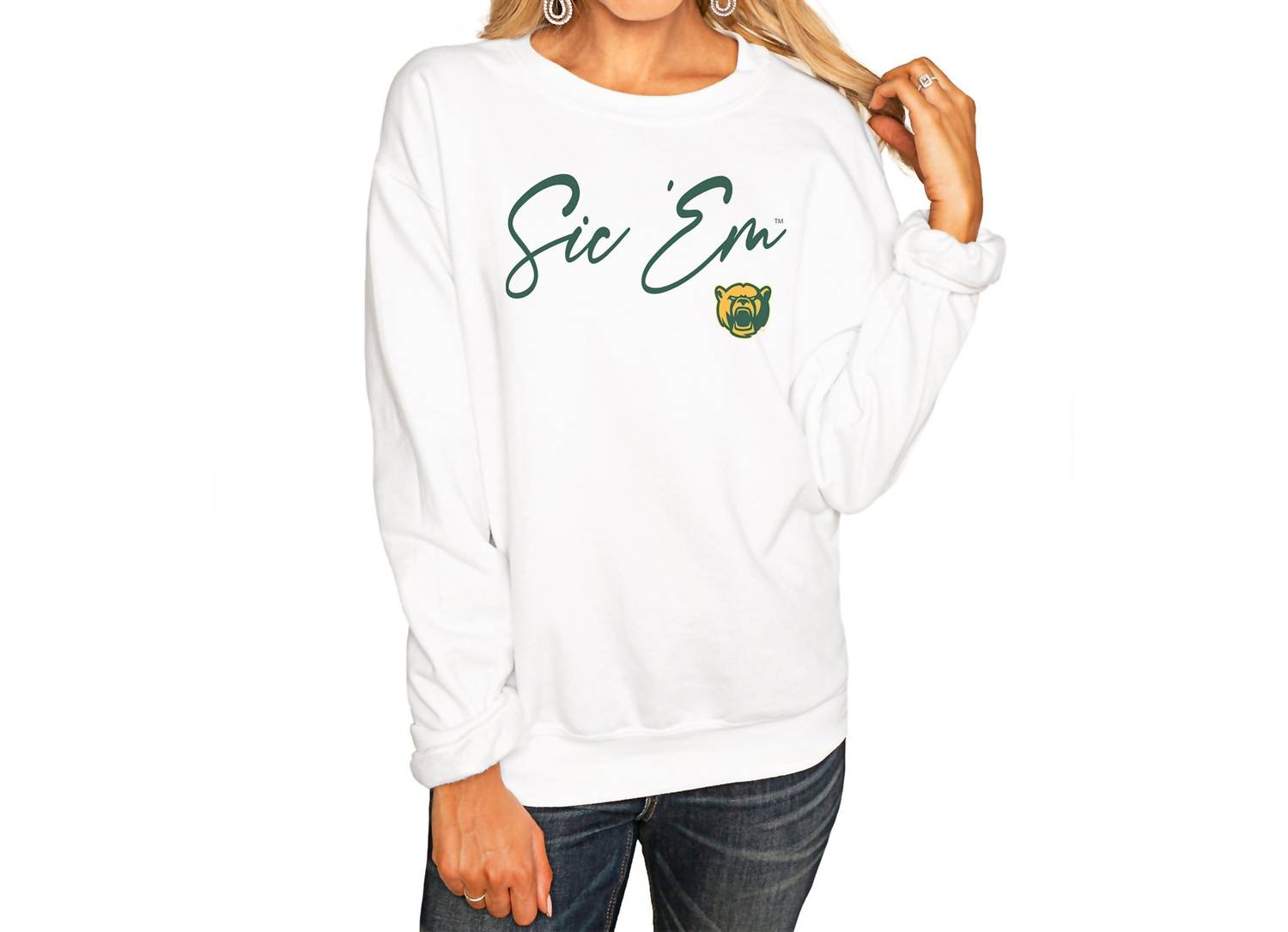 

Футболка с длинными рукавами Baylor University белого цвета Gameday Couture