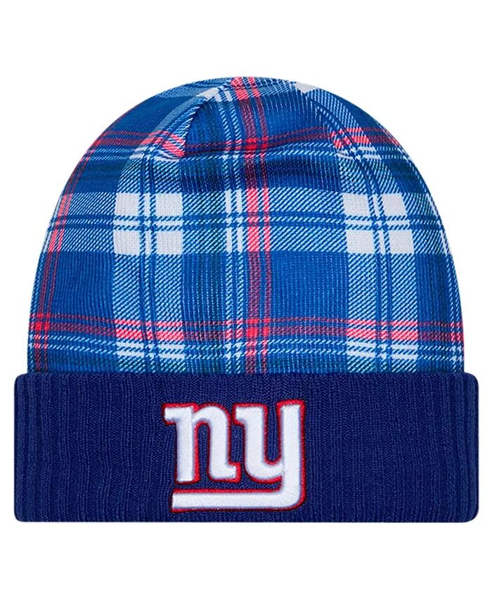 

Мужская вязаная шапка Royal New York Giants Sideline Statement с манжетами New Era