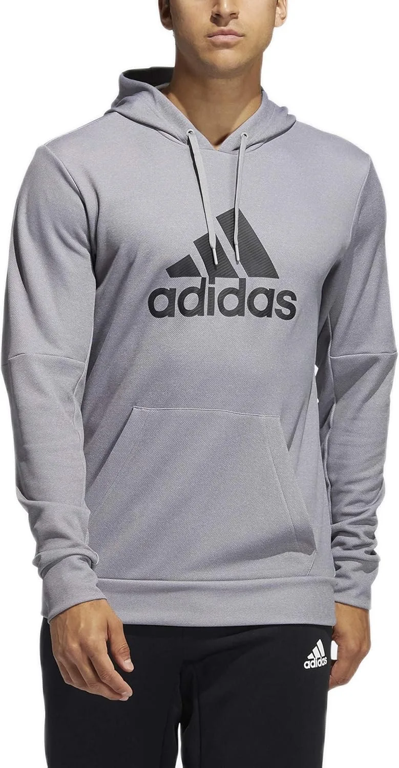 Толстовка Adidas Mens Back to School Badge of Sport, серый/черный