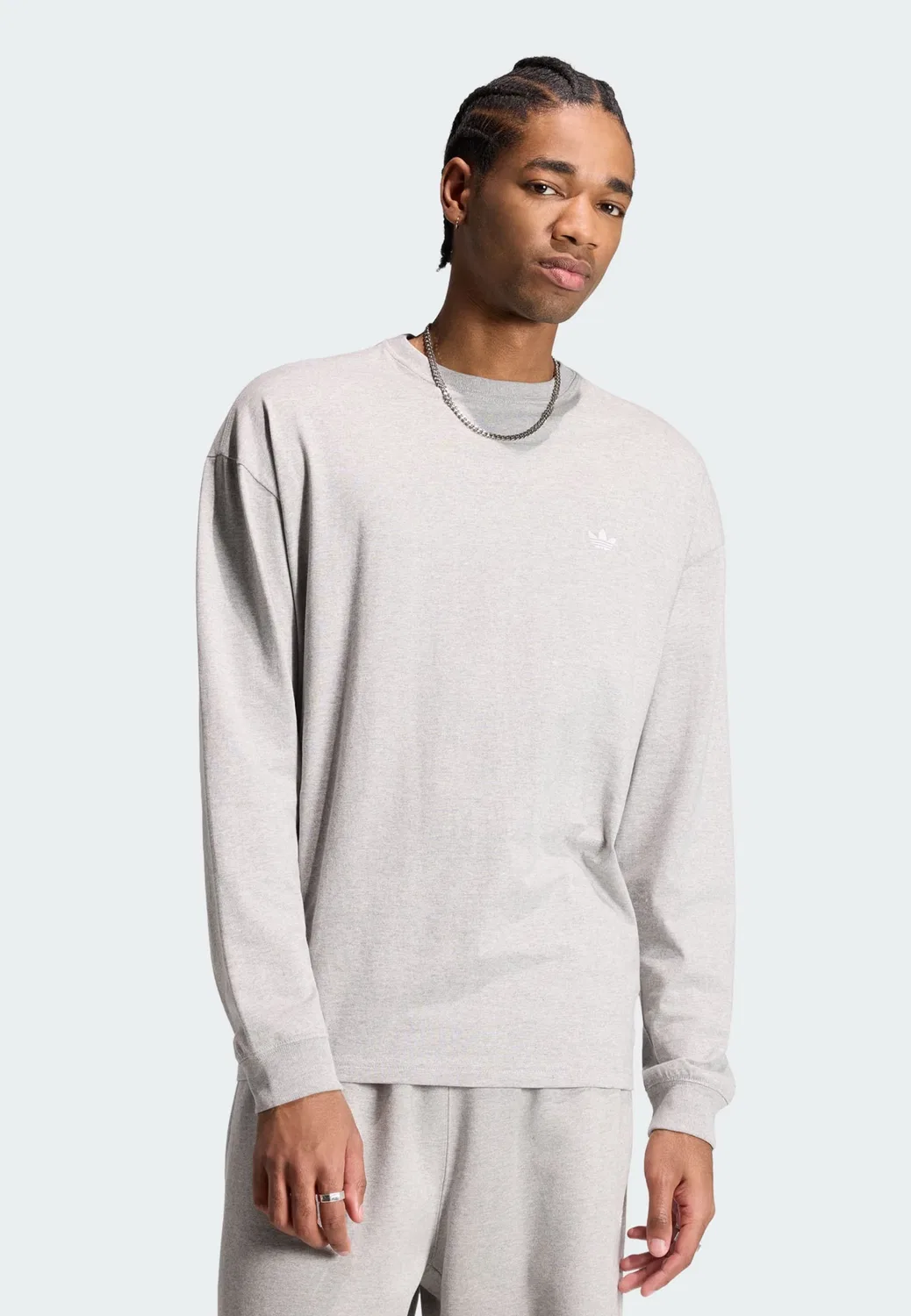 Футболка Adidas Originals Trefoil Essentials серого цвета — фото 2