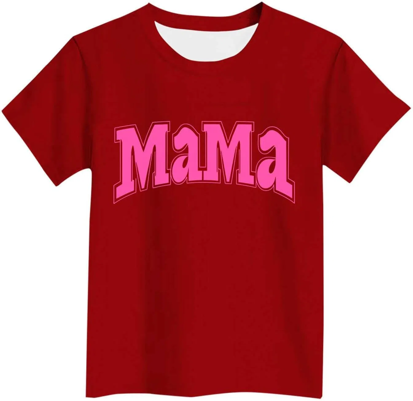 Футболка с принтом Mama, Zzalalana, красная