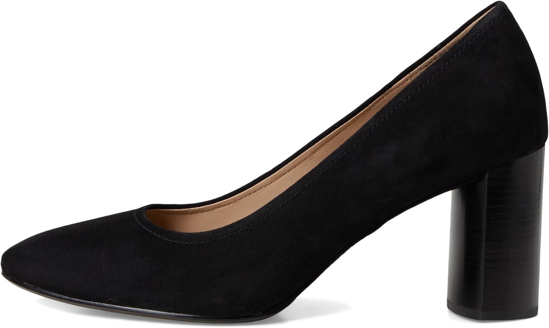 Туфли Cole Haan Women's Nella Block Heel Pumps, Black Suede — фото 4