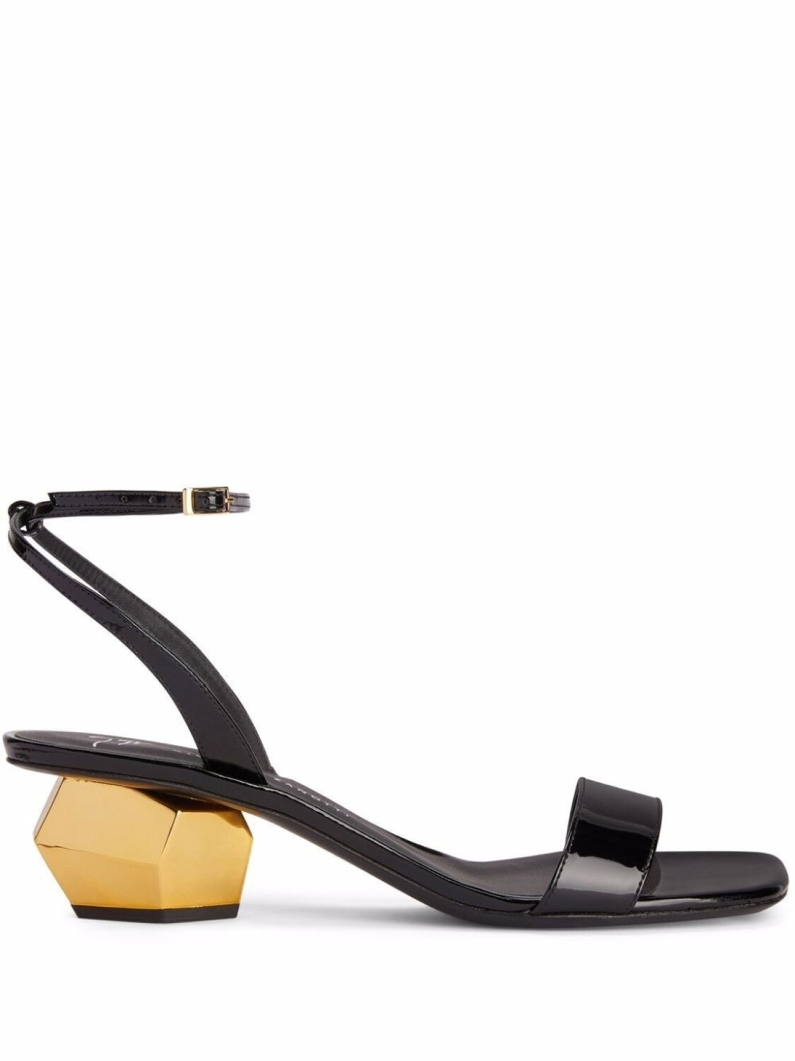 

Giuseppe Zanotti босоножки Mangentha на скульптурном каблуке, черный