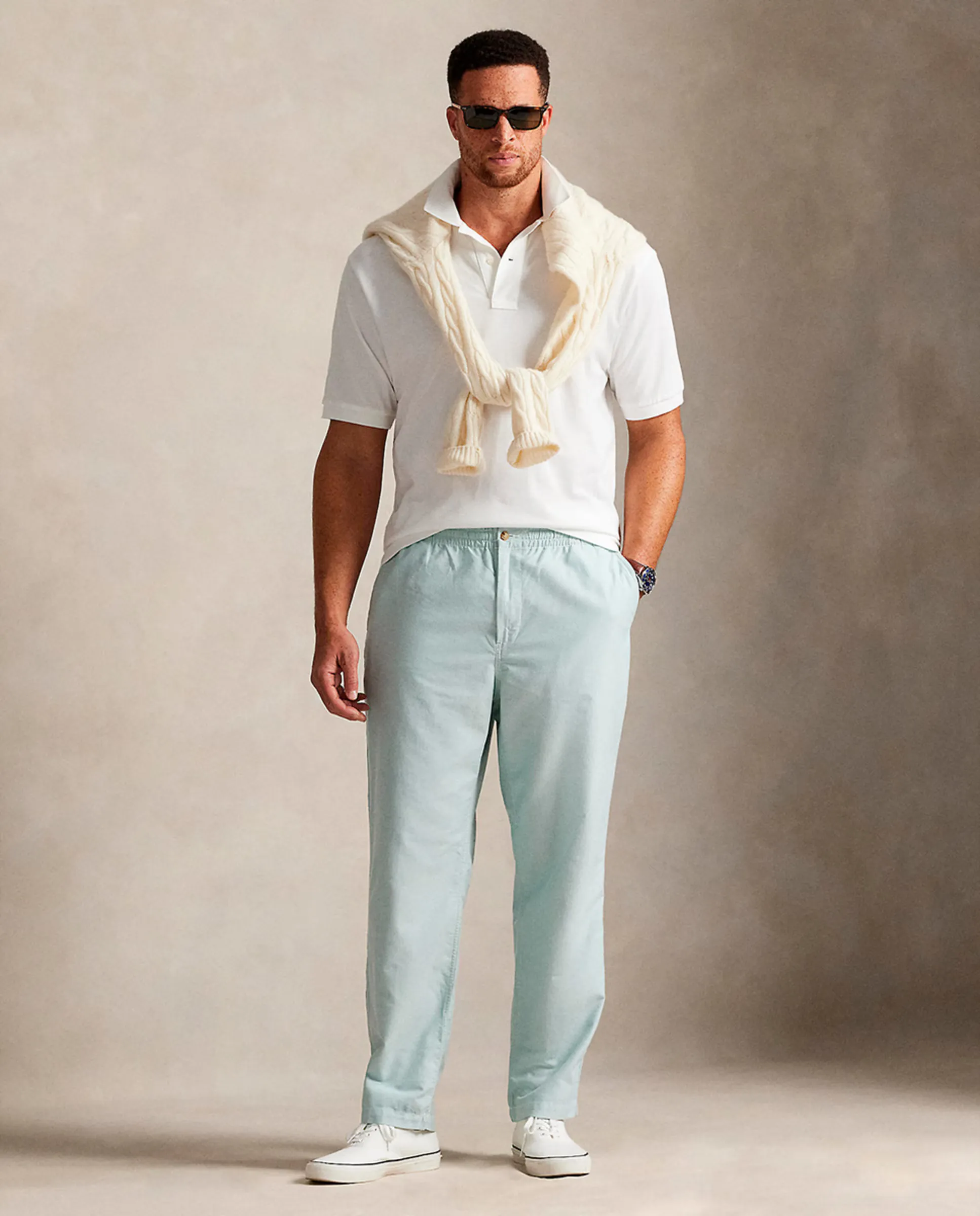

Брюки мужские классического кроя Oxford Prepster больших размеров Polo Ralph Lauren, зеленый
