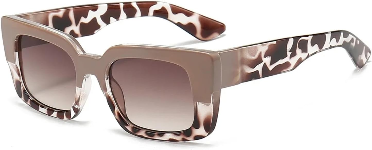 

Солнцезащитные очки с защитой UV400 | Маленькая оправа, линзы с леопардовым принтом | Для женщин и мужчин, для занятий спортом на открытом воздухе и вождения DSVIGF, Brown