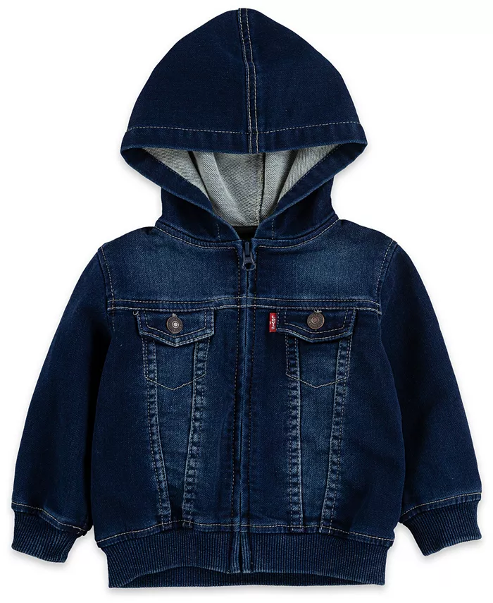 

Детская вязаная куртка с капюшоном для мальчиков или девочек Levi's, синий