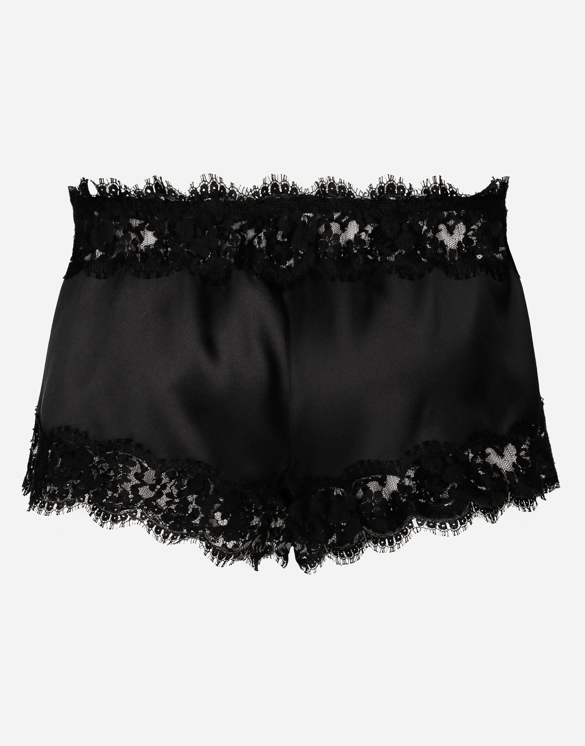 Атласные шорты для белья с кружевной отделкой Dolce & Gabbana, черный — фото 3