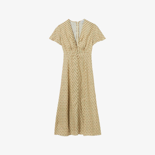 

Платье миди Claudie Pierlot с короткими рукавами, желтый