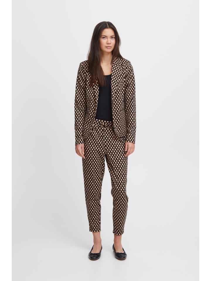 

ICHI Блейзер IHKate regular fit in Doeskin Checks Aop