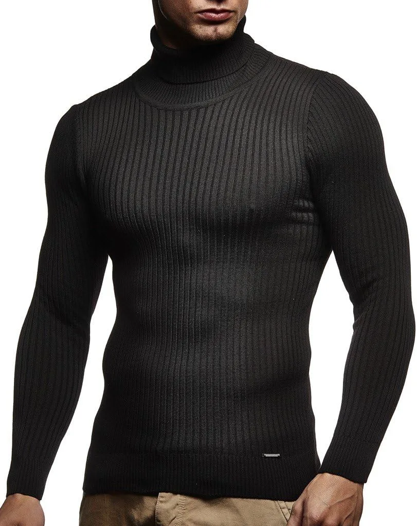 

Мужской водолазный свитер Leif Nelson, Slim Fit, с ребристым узором