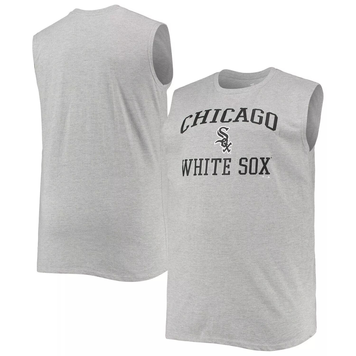 

Мужская майка из джерси Chicago White Sox мелованного серого цвета Big & Tall, Серый, Мужская майка из джерси Chicago White Sox мелованного серого цвета Big & Tall