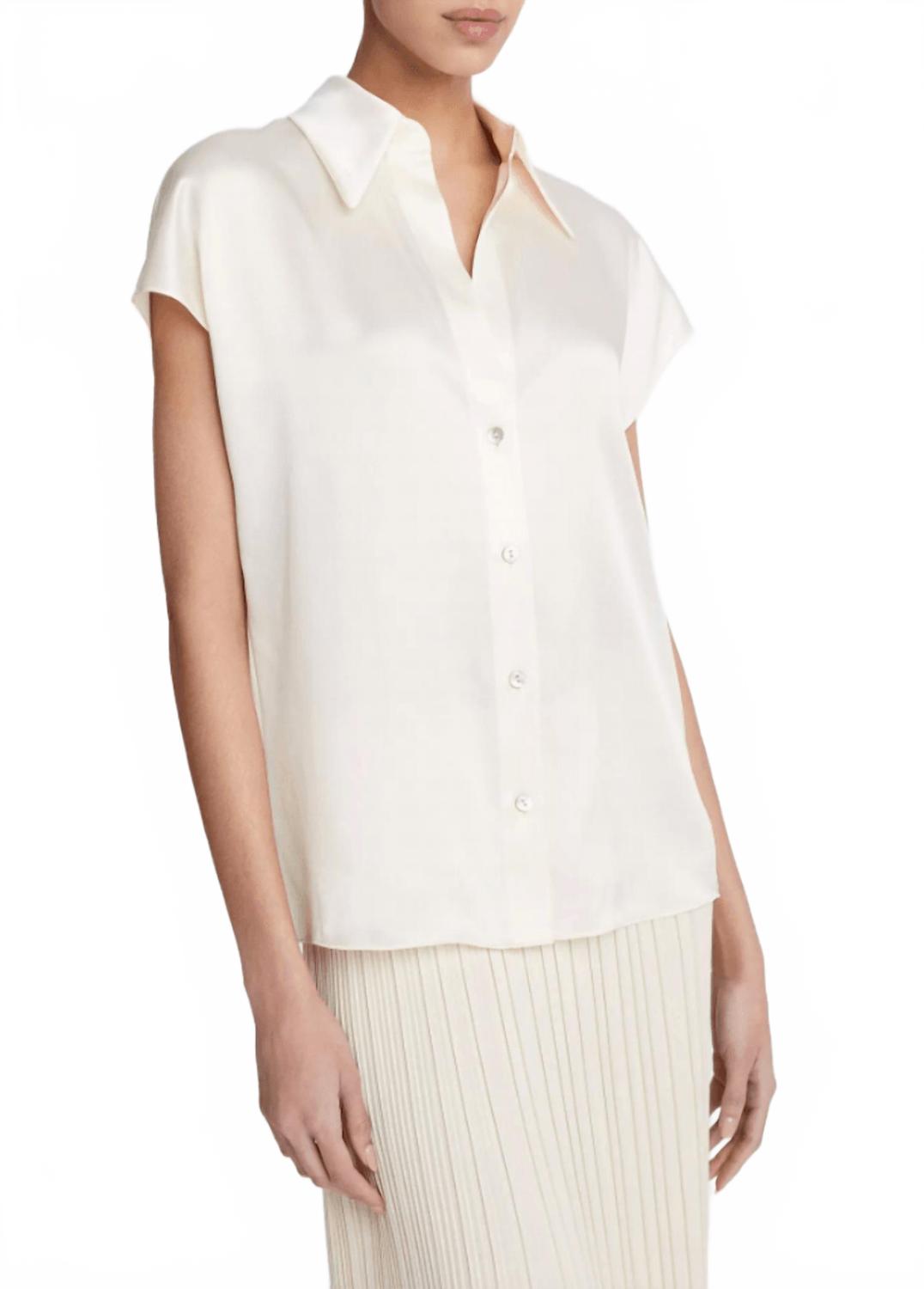 

Шифоновая блузка с рукавами-фонариками и сборкой на спине Vince, Chiffon