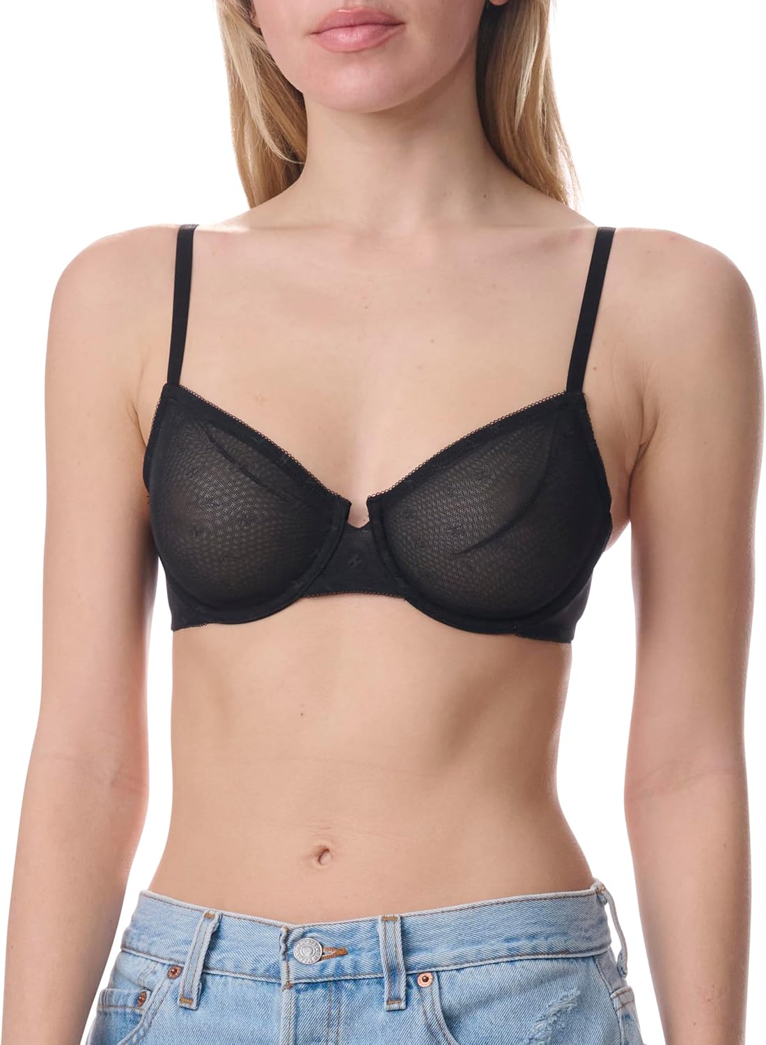 

Женский бюстгальтер-балконет Tommy Hilfiger без подкладки на косточках, Black