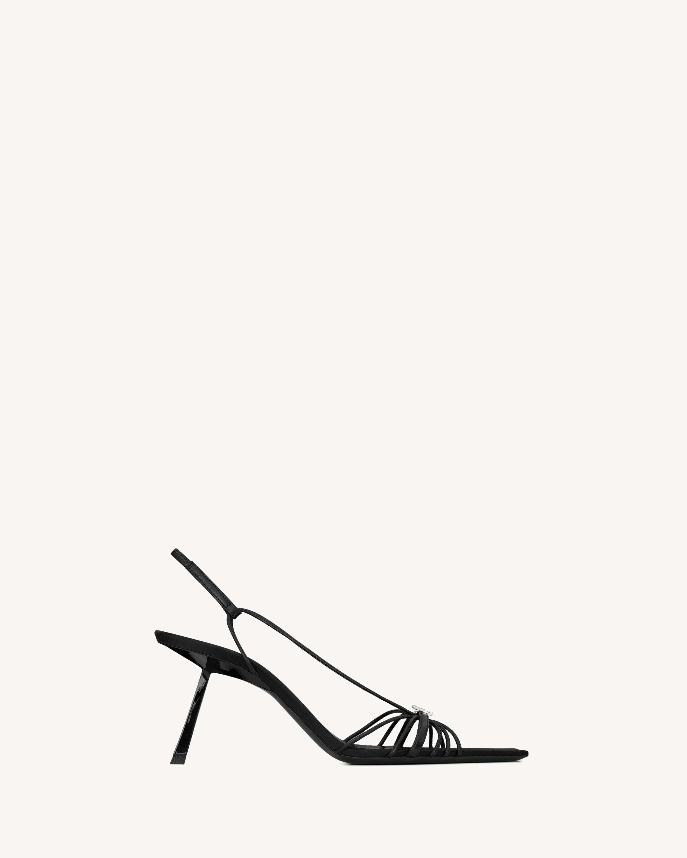 Сандалии JERRY из гладкой кожи Saint Laurent, черный