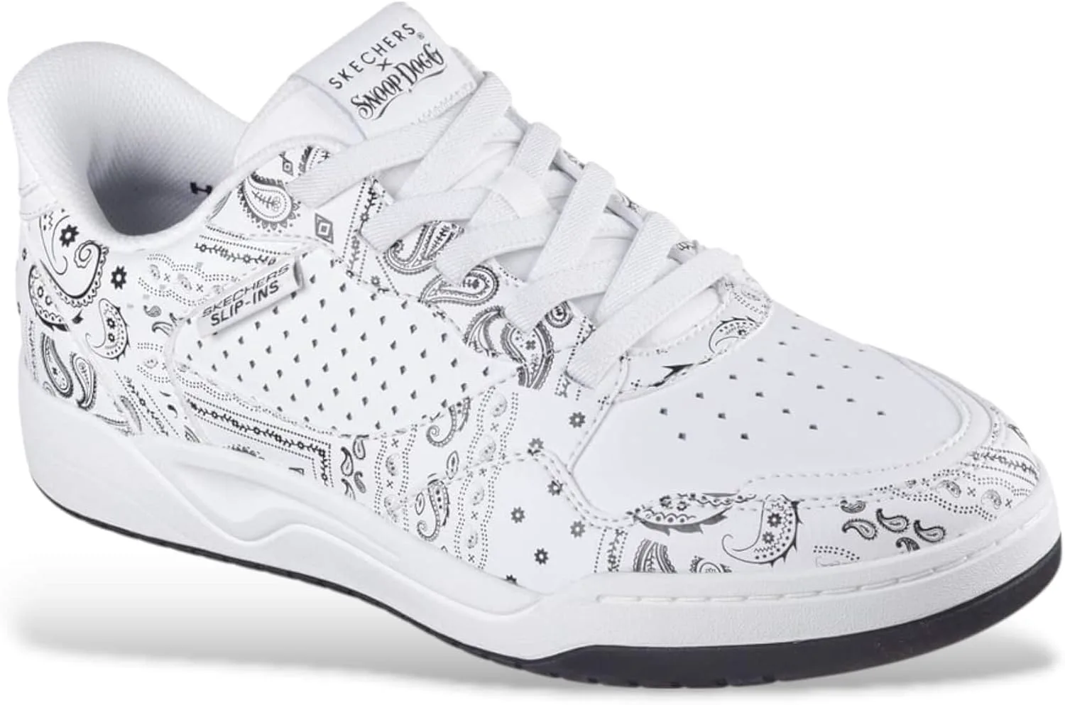 Мужские кроссовки Skechers Koopa-Court Paisley, белый/черный — фото 4