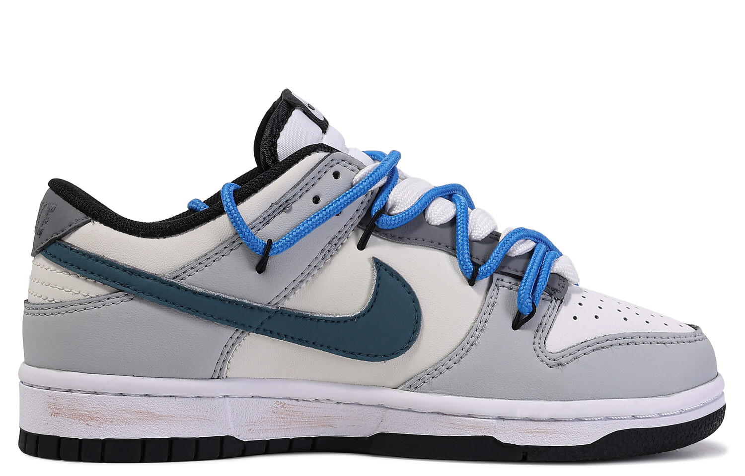 

Кроссовки Nike Dunk Skateboarding Shoes Women's Low-top Gray/Blue, серый