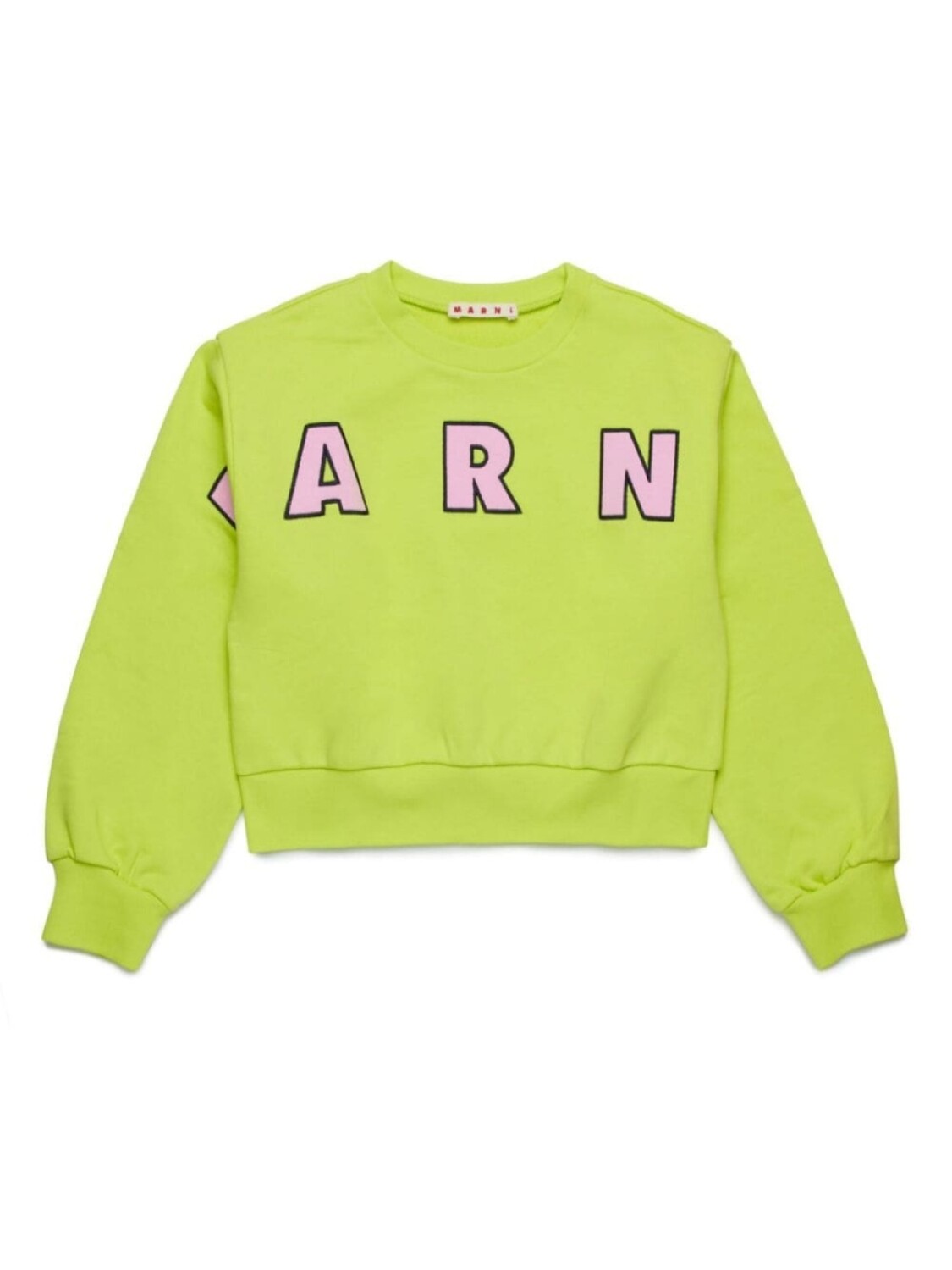 

Marni Kids хлопковая толстовка с логотипом, зеленый