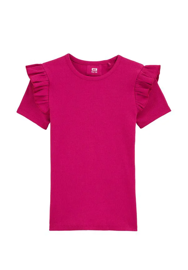 Простая футболка We Fashion, Fuchsia — фото 4