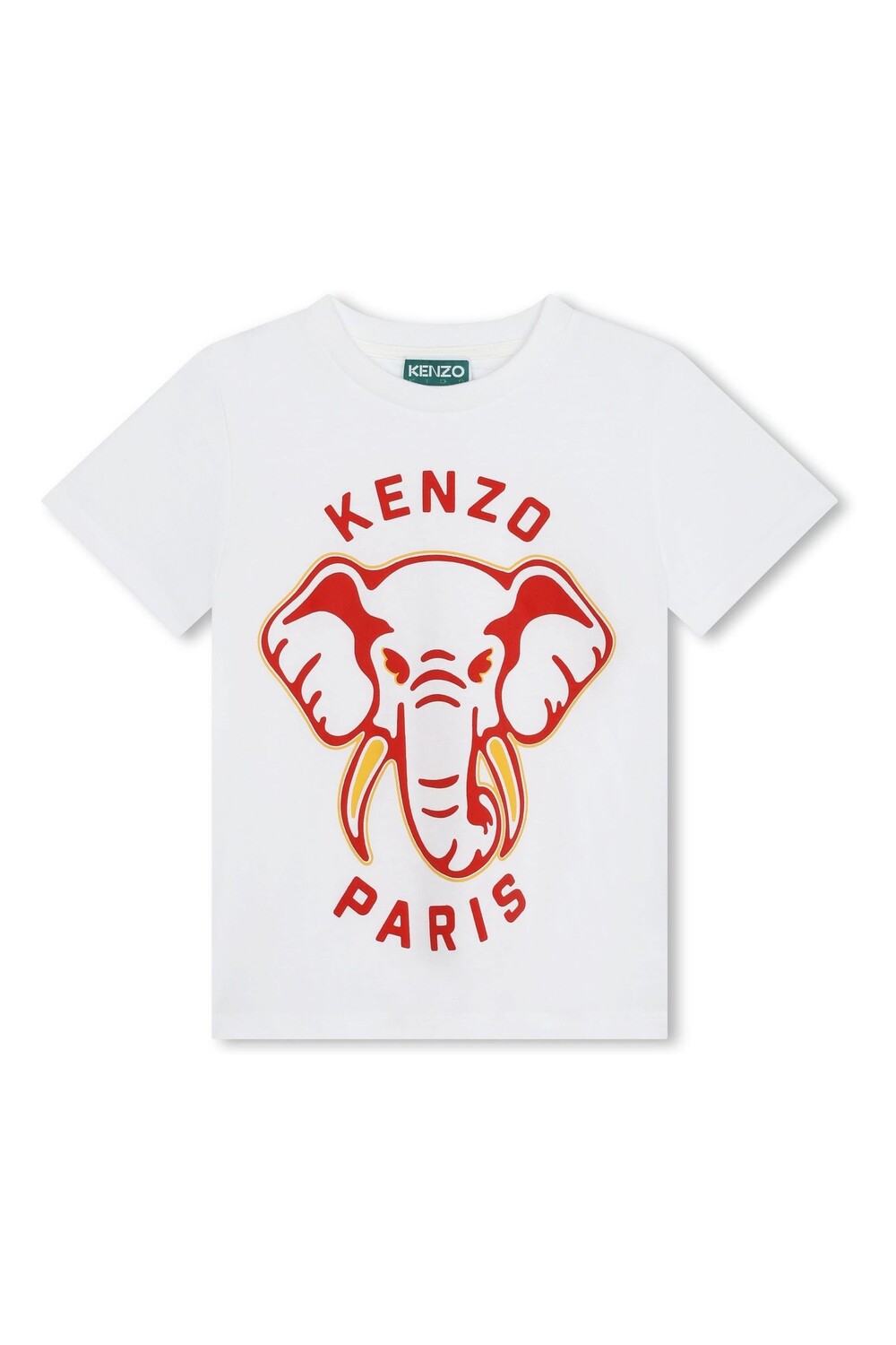 

Футболка с логотипом слона Kenzo Kids, белый
