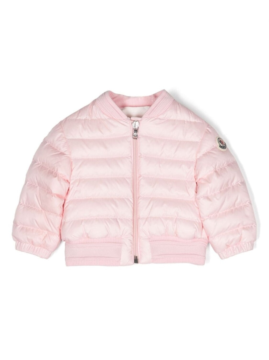 

Moncler Enfant стеганый пуховик Ter с нашивкой-логотипом, розовый