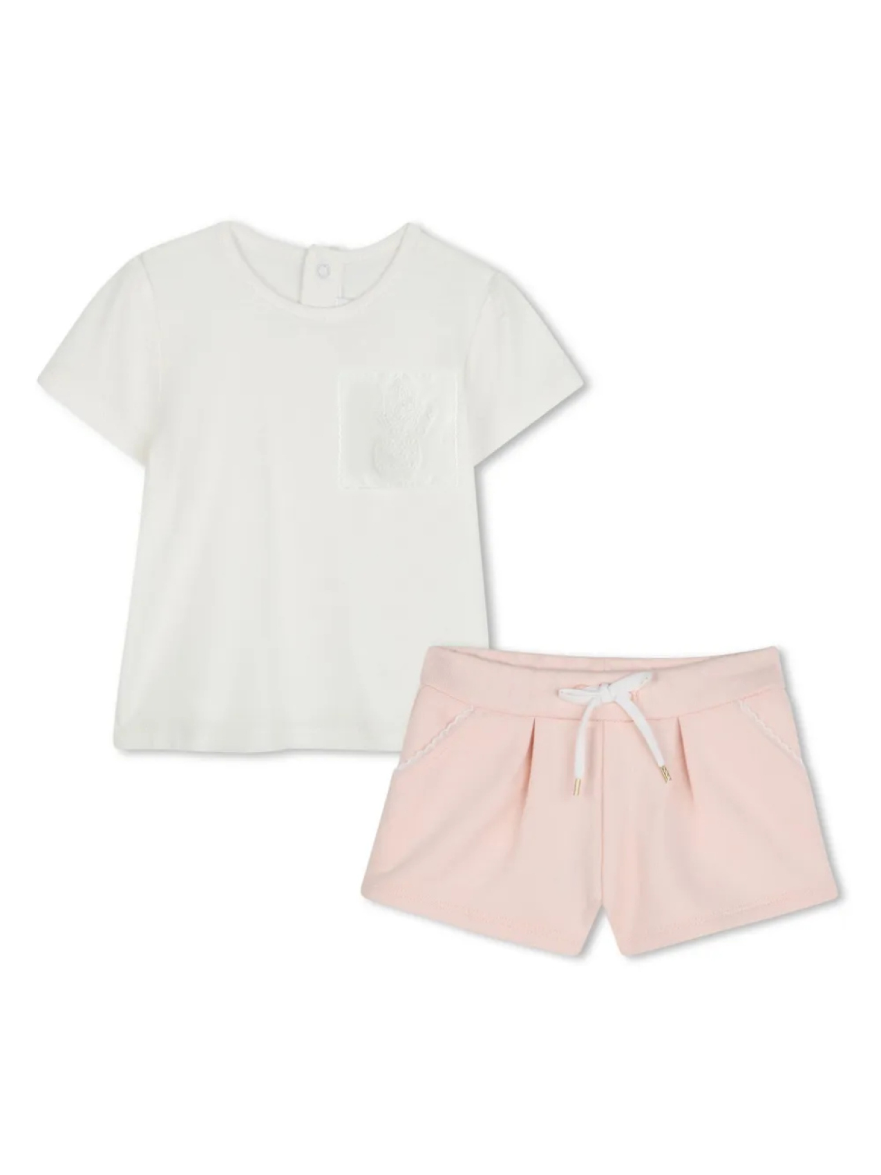 

Chloé Kids комплект из футболки и шорт, белый